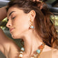 velatti gold plated hoop earrings with gemstones