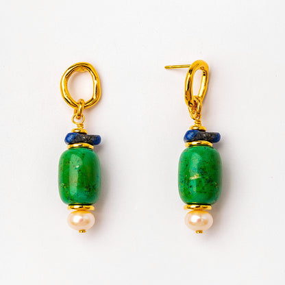 velatti howlite stacked drop stud earrings