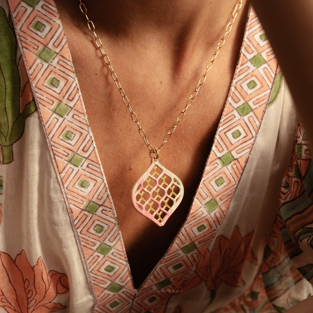 Woven Leaves Necklace