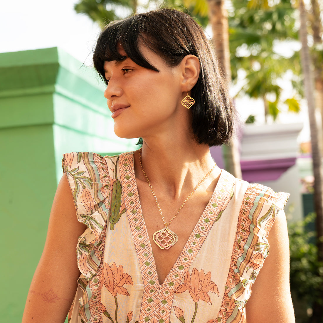 Woven Leaves Necklace