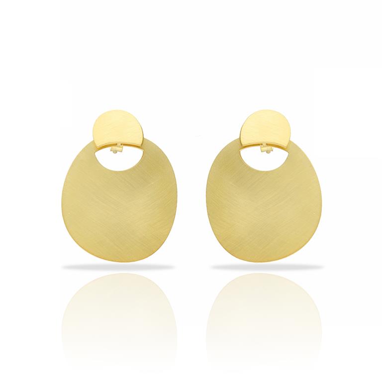 RAS MiniZen Round Gold Earrings