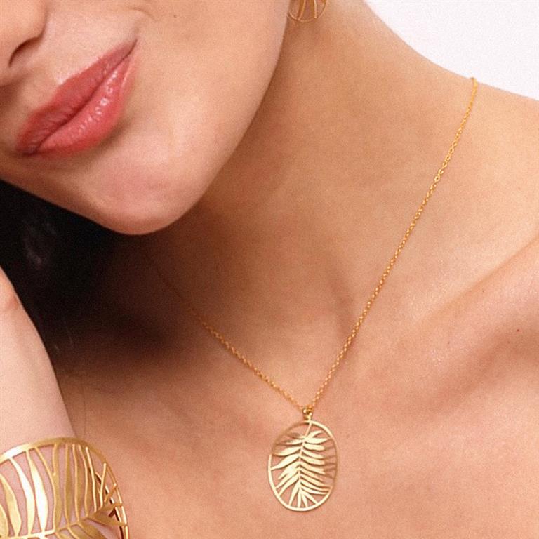 RAS Tropic Gold Short Pendant Necklace