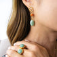 Velatti Amazonite & Orange Calcite Earrings