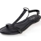 With My Sands Sparkly Leather Sandals - Black