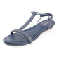 With My Sands Sparkly Leather Sandals - Blue