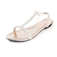 With My Sands Sparkly Leather Sandals - White