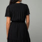 Lovestitch Brynn Eyelet Mini Dress - Black