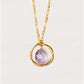 Velatti Interlaced Hoop Pendant with Gem