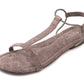 With My Sands Natural Leather Sandals - Lizard Taupe
