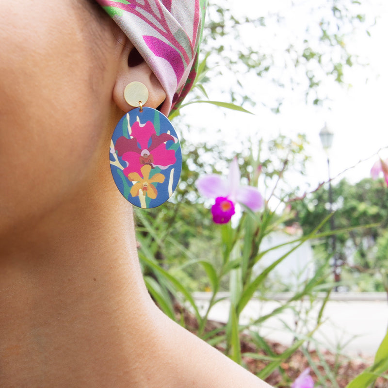 Orchidea Blue Drop Earrings