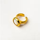 Velatti Round Cut Single Stone Ring - Mother of Pearl