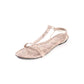 With My Sands Natural Leather Sandals - Lizard Beige