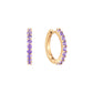 Birthstone Eternity Hoops - Amethyst