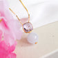 Cushion Cut Amethyst with Lilac Jade Pendant