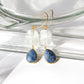 Banded Agate with Dumortierite Earrings