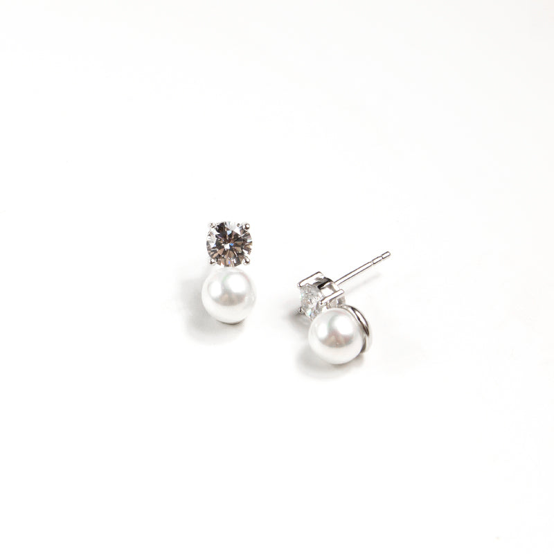 Bling Pearl Studs