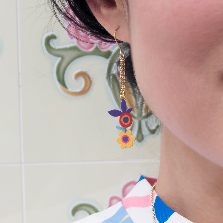 versatile irregular flower earrings