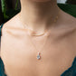 Blue Topaz & Diamond 18k Gold Necklace
