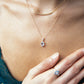 Blue Topaz & Diamond 18k Gold Necklace