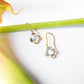 Green Amethyst Clover 14k Gold Earrings