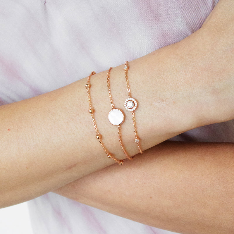 Circle Mother of Pearl Bracelet