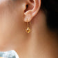 Citrine Clover 14k Gold Earrings