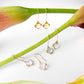 Green Amethyst Clover 14k Gold Earrings