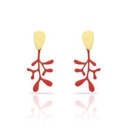 RAS Coral Gold Small Earrings