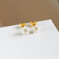 Small Mother of Pearl Flower Studs