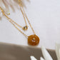Diamond Jade Donut with Aquamarine or Amethyst Double Layer Necklace