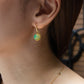 Filigree Jade Ball Hanging Earrings