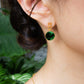 Fortune Drop Jade 18k Gold Earrings