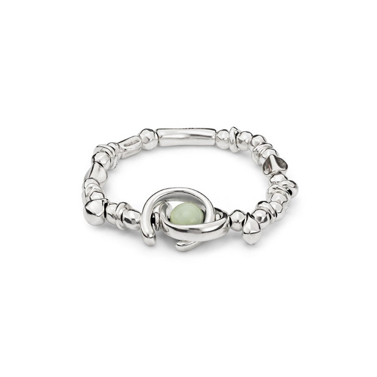 UNOde50 Full Moon Bracelet Silver with Amazonite