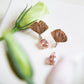 Ginkgo Leaf Three Ways Earrings with Pink Tourmaline and Diamonds