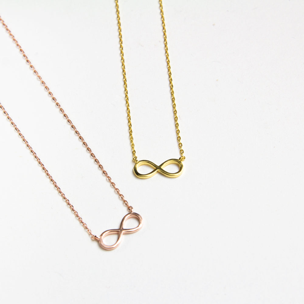 Real gold infinity on sale necklace