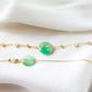 Dotted Gold and Freshwater Pearl Jade Donut 18k Gold Bracelet