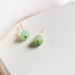 Jade Flower 18k Gold Studs
