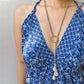 Velatti 3 Baroque Pearl Hand Knotted Linen Lariat Necklace