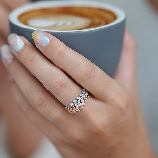 Curled Leaf Adjustable Ring