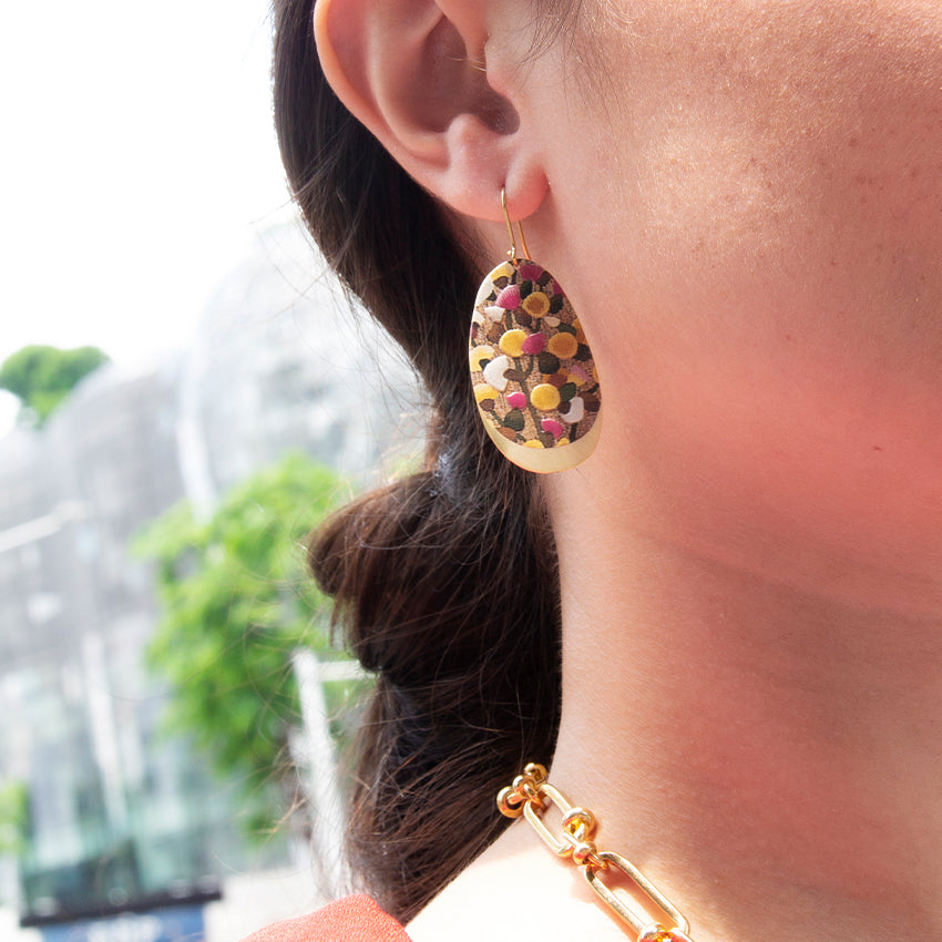 RAS Mimosa Gold Big Earrings