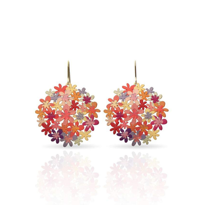 RAS Orange Bouquet Earrings