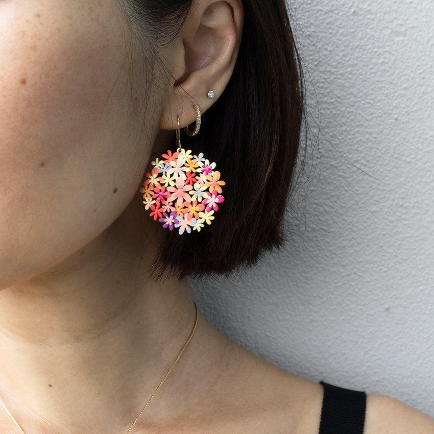 RAS Orange Bouquet Earrings