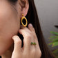 Yolanda Oval 18k Gold Drop Earrings