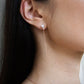 Single Pearl Sparkle Drop Earrings