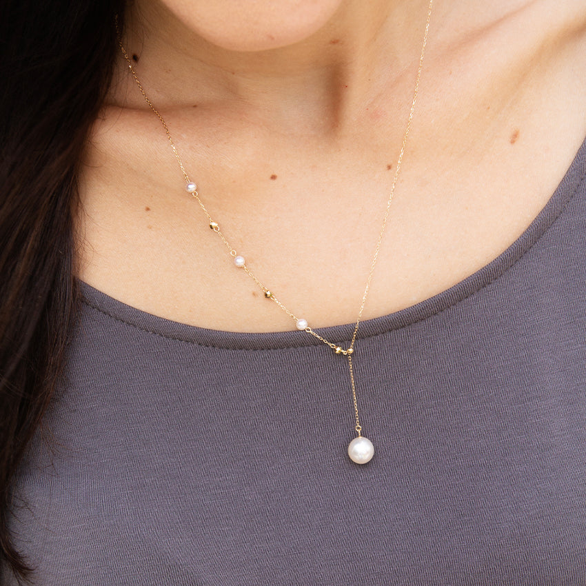 Milky Way Akoya Pearl 18k Gold Necklace