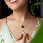 Reversible Peony Jade Necklace