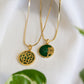 (PRE-ORDER) Yasmin Jade Flower 18k Gold Pendant
