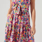 Sugarlips Zahara Floral Poplin Tie Chest Maxi Dress