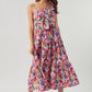 Sugarlips Zahara Floral Poplin Tie Chest Maxi Dress