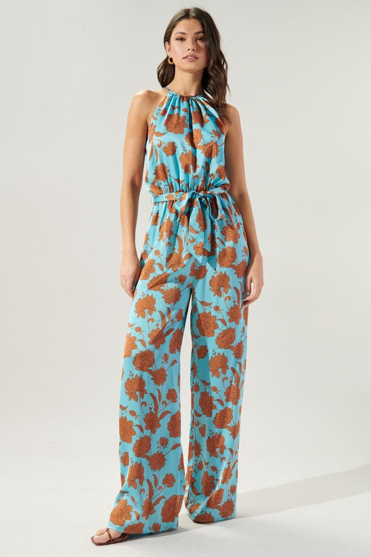 Sugarlips Belmont Floral Lighthearted Trapeze Jumpsuit